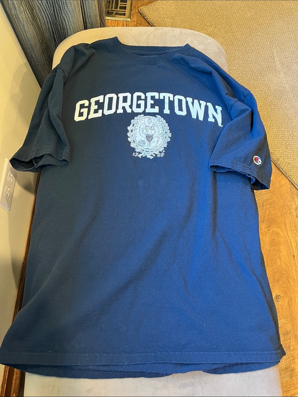Champion Navy Blue Georgetown Short Sleeve Tee